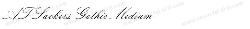 ATSackersGothic Medium字体转换